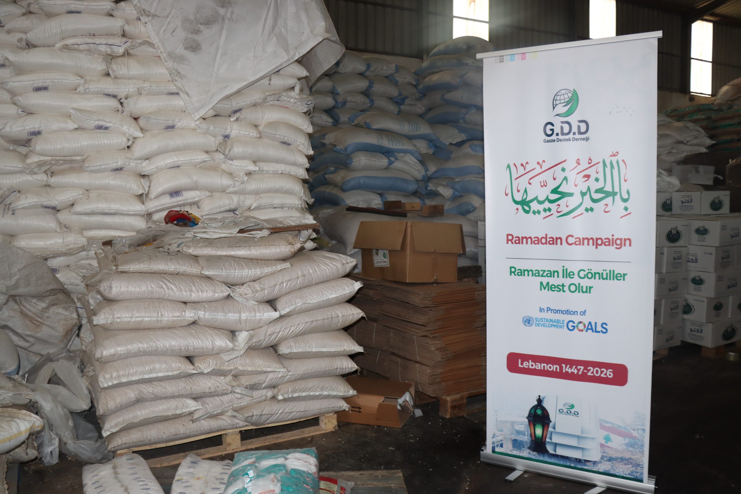 Gazze Destek distributes Ramadan food baskets to families in need in Lebanon