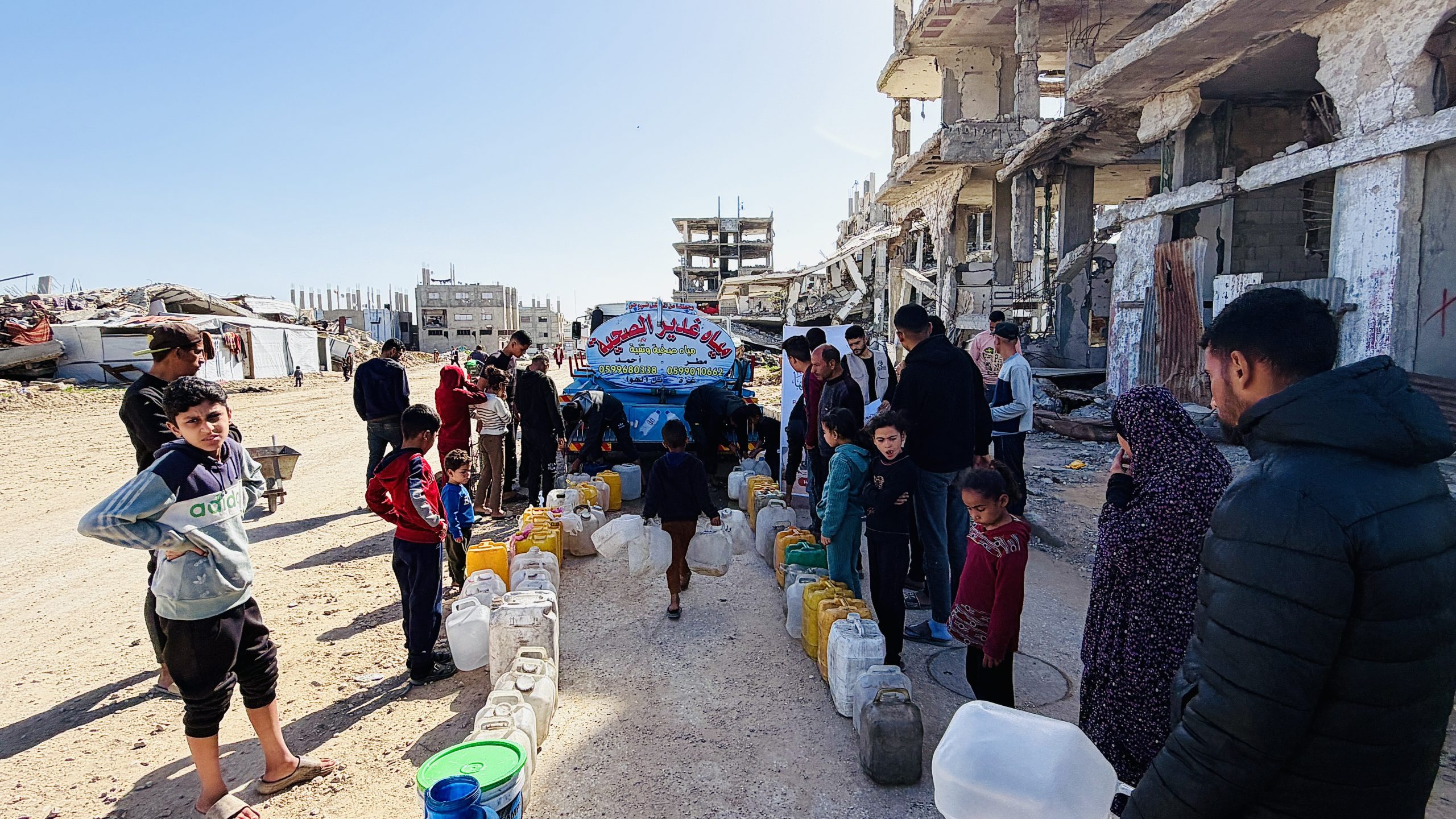 Gazze Destek continues the Water Supply project for displaced people in Gaza